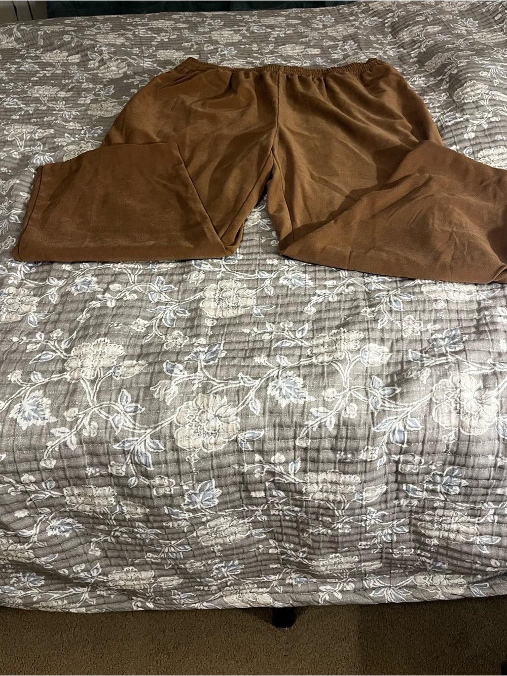 TravelSmith Elastic Waist Pull-On Pants in Camel Brown XXL wrinkle free